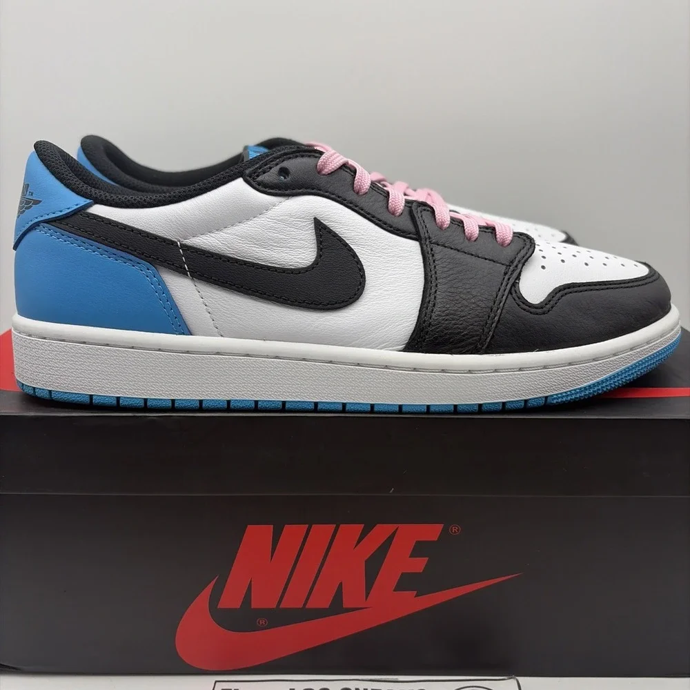 Size 9- Air Jordan 1 Retro Low OG White, Powder Blue (CZ0790-104)